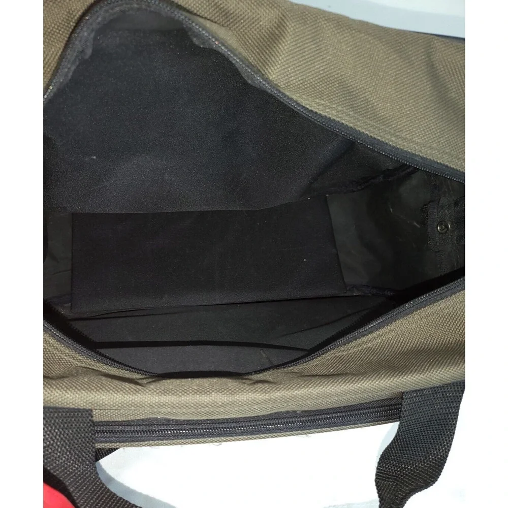 Eddie Bauer Luggage Carry On Handle &‎ Shoulder Strap Canvas Bag Olive Black
